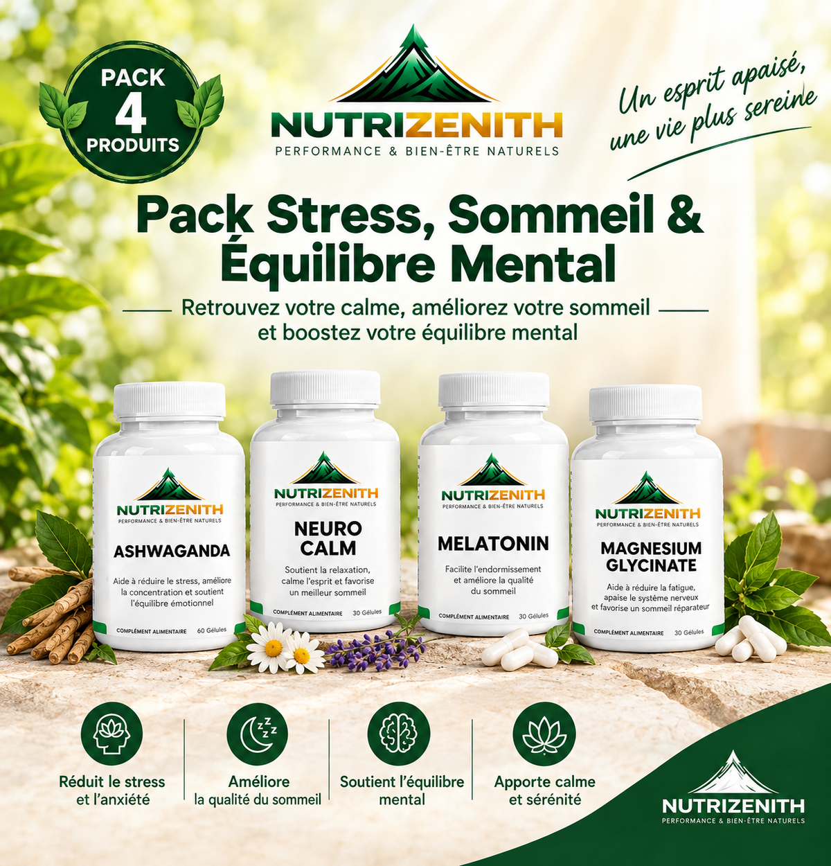 Pack Stress, Sommeil & Équilibre mental – Relaxation et bien-être quotidien