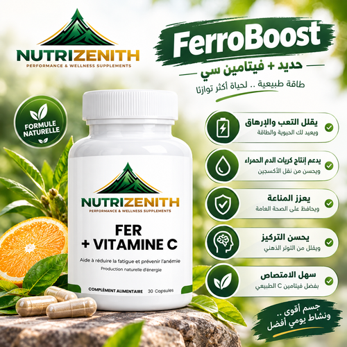 FerroBoost – Fer + Vitamine C pour l’énergie et la formation normale du sang