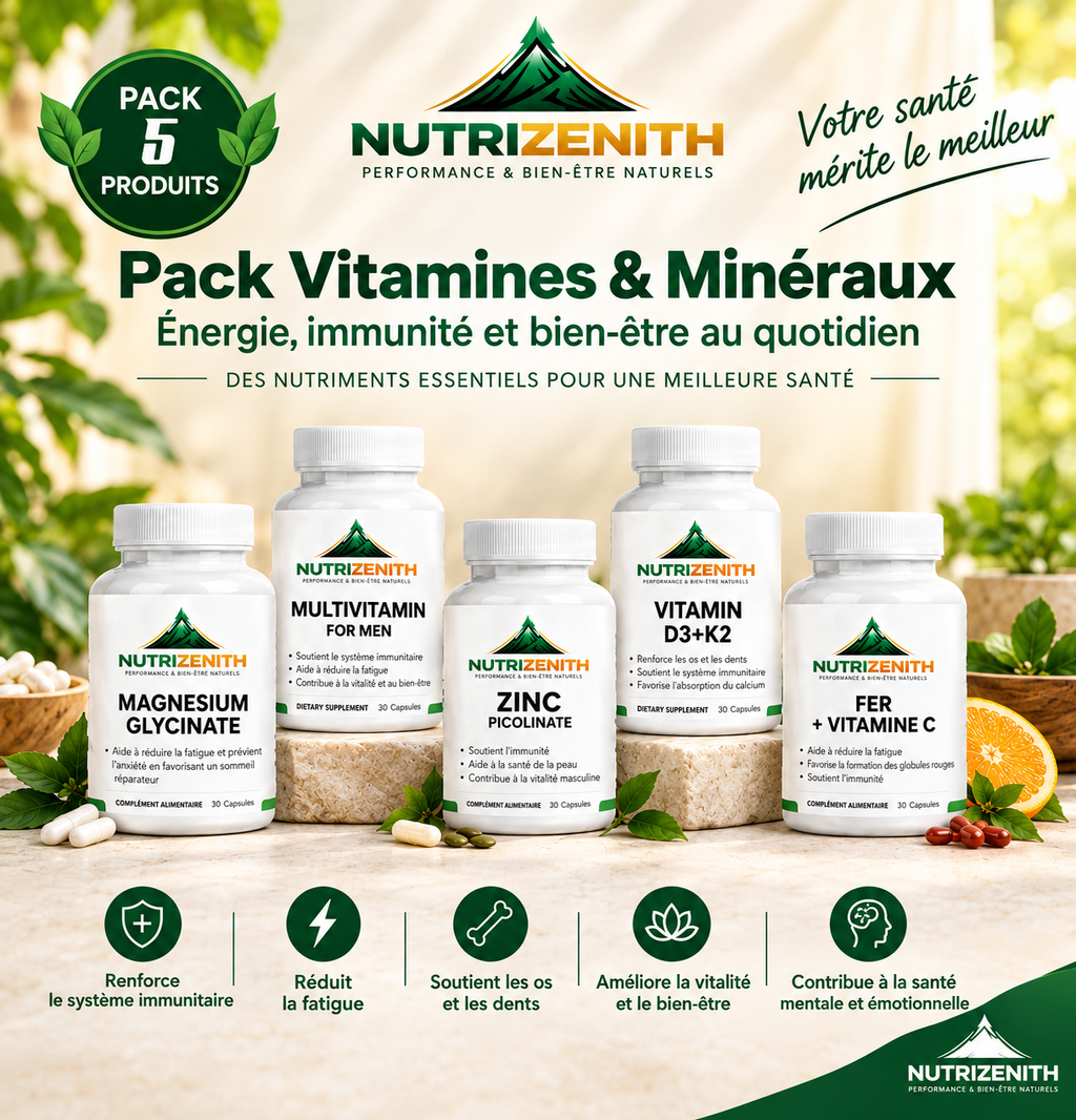 Pack Vitamines & Minéraux – Énergie, immunité et soutien des os