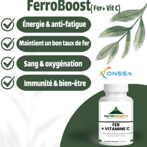 Fer + Vitamine C – Soutien avancé pour la formation du sang et l'énergie quotidienne