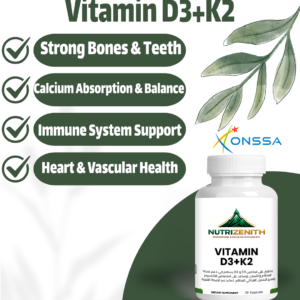 High-Strength Vitamin D3 + K2 for Bone & Immune Support