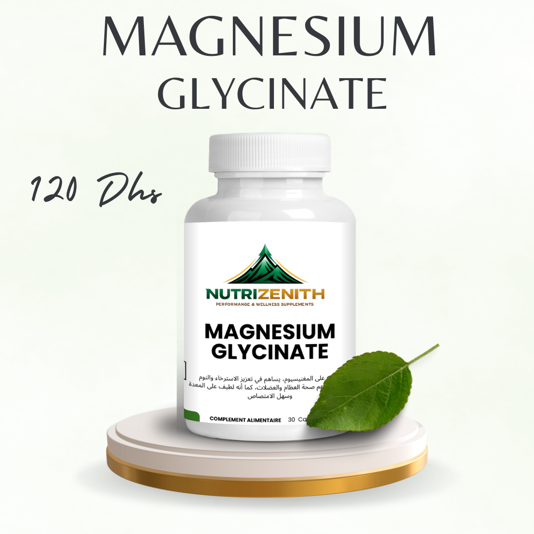 Magnésium Glycinate – Relaxation, Fonction Musculaire & Énergie Quotidienne