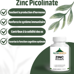 Zinc Picolinate – Soutien complet de la vitalité masculine, de l'immunité et de l'énergie quotidienne